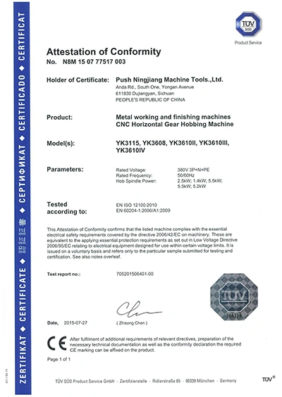 Certificado CE para mandrinadoras de engranajes horizontales CNC