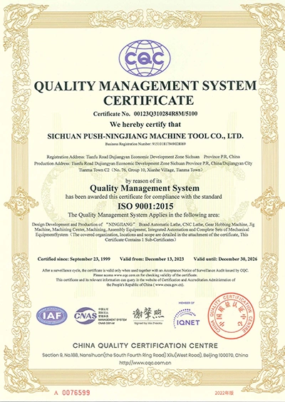 Certificación del Sistema de Gestión de Calidad ISO9001